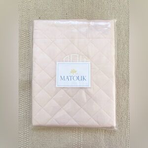 Matouk Pink Gemma Quilted Boudoir Sham NEW in Package Monogrammed 16x20”